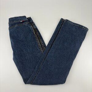 Vintage Tommy Hilfiger Denim Bootcut Jeans with Braiding Detail Size 5 Y2K